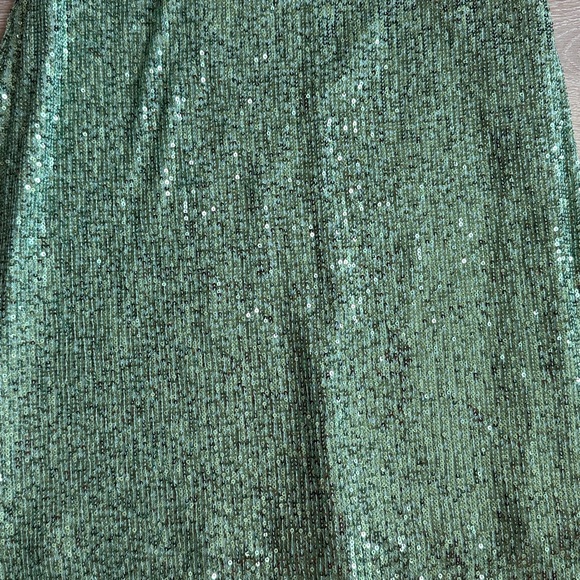 Anthropologie Mint Green Sequin Dress - Picture 5 of 5